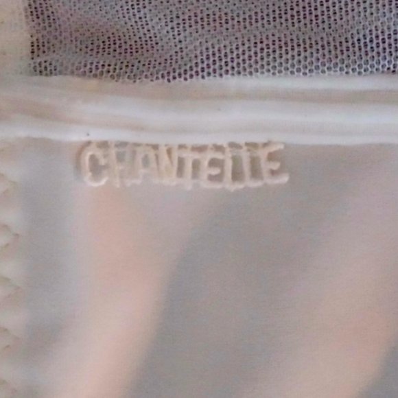 New Chantelle Underwire Ruffled Embroidered Mesh Bra 1381 in Ivory 38DD - Picture 9 of 9